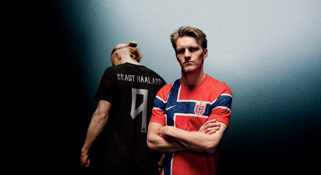 Haaland og Ødegaard i de nye VM-draktene